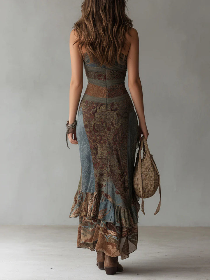 Sierra™ – Vestido Maxi Boho de Un Solo Hombro