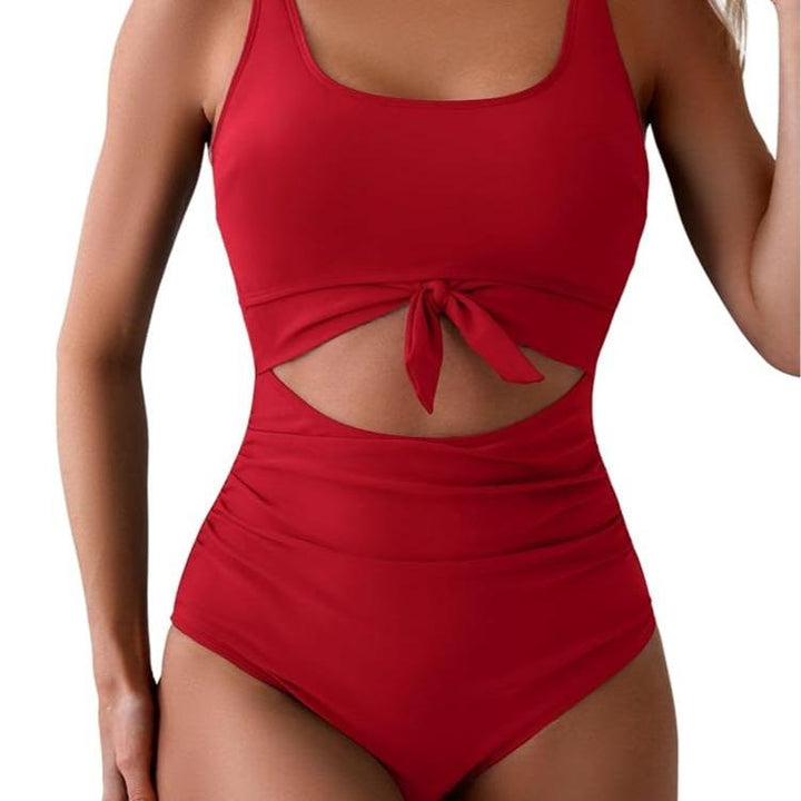 Traje de Baño de Una Pieza con Cintura Ajustable