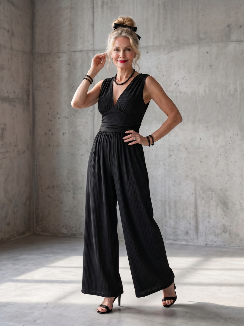 Vincenza™ | Mono escote V y pernera ancha