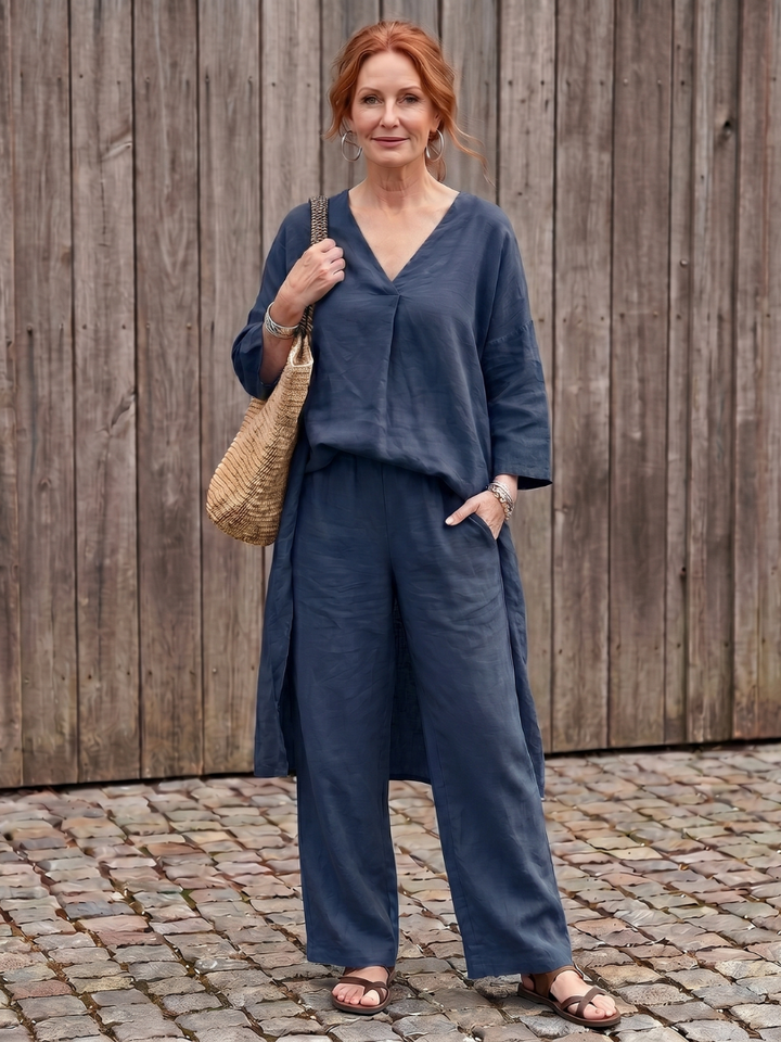 Onyx™ | Conjunto túnica suelta y pantalón ancho
