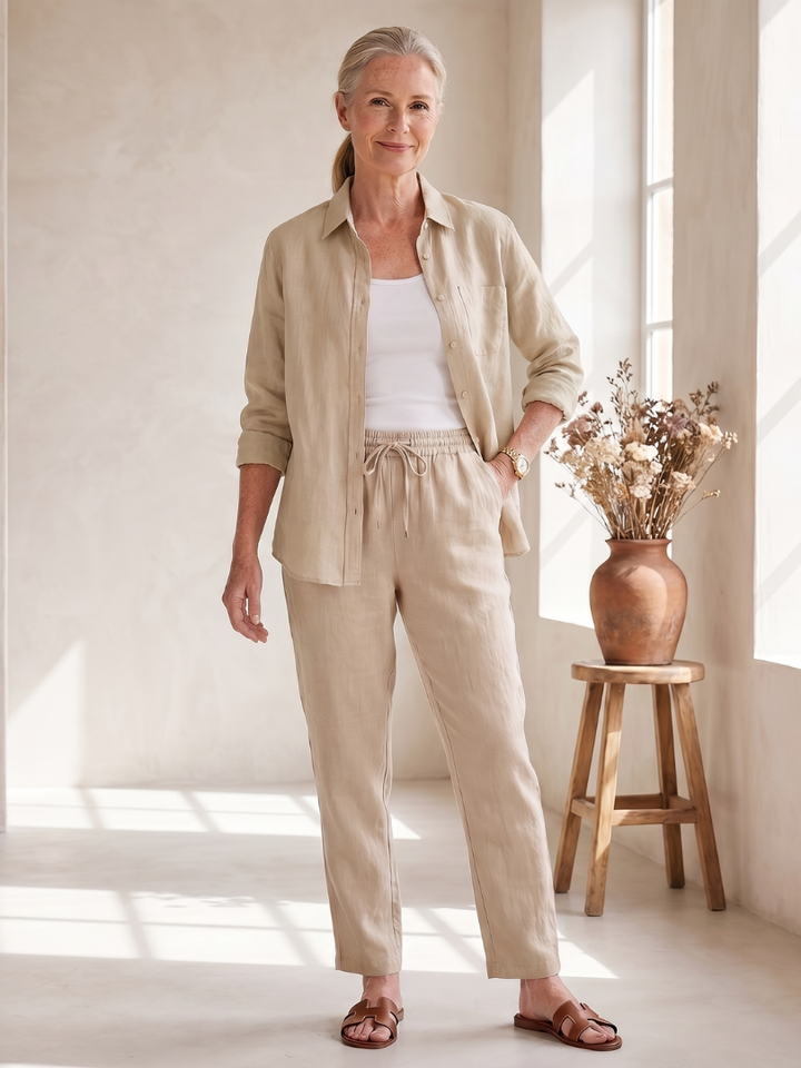 Noor™ | Conjunto camisa y pantalón tapered