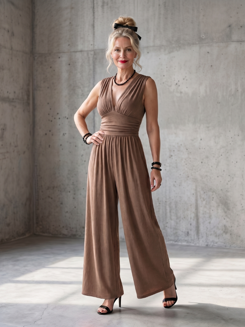 Vincenza™ | Mono escote V y pernera ancha