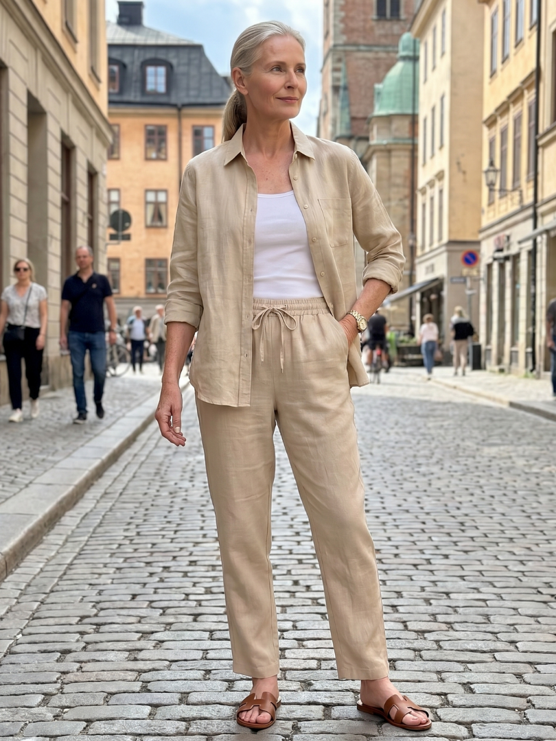 Noor™ | Conjunto camisa y pantalón tapered