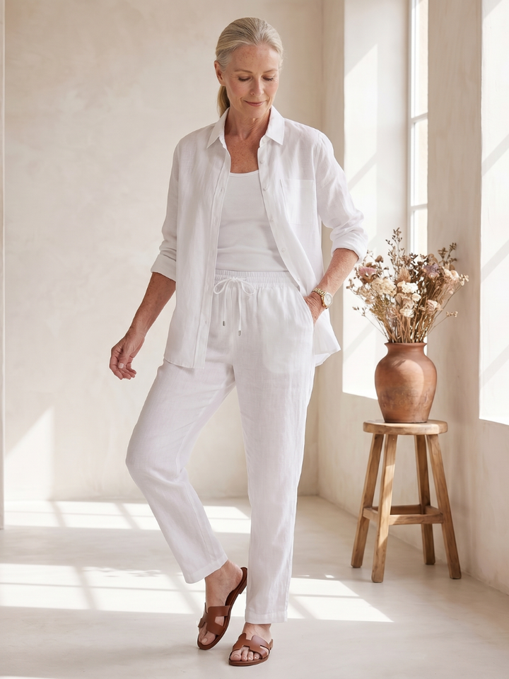 Noor™ | Conjunto camisa y pantalón tapered
