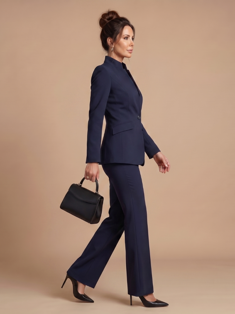 Delta™ | Traje entallado con cuello alto estructurado
