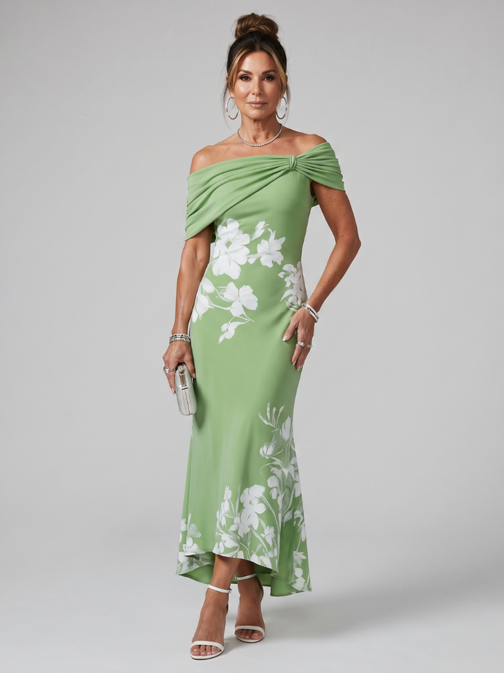 Cosma™ | Vestido Midi con Escote Asimétrico