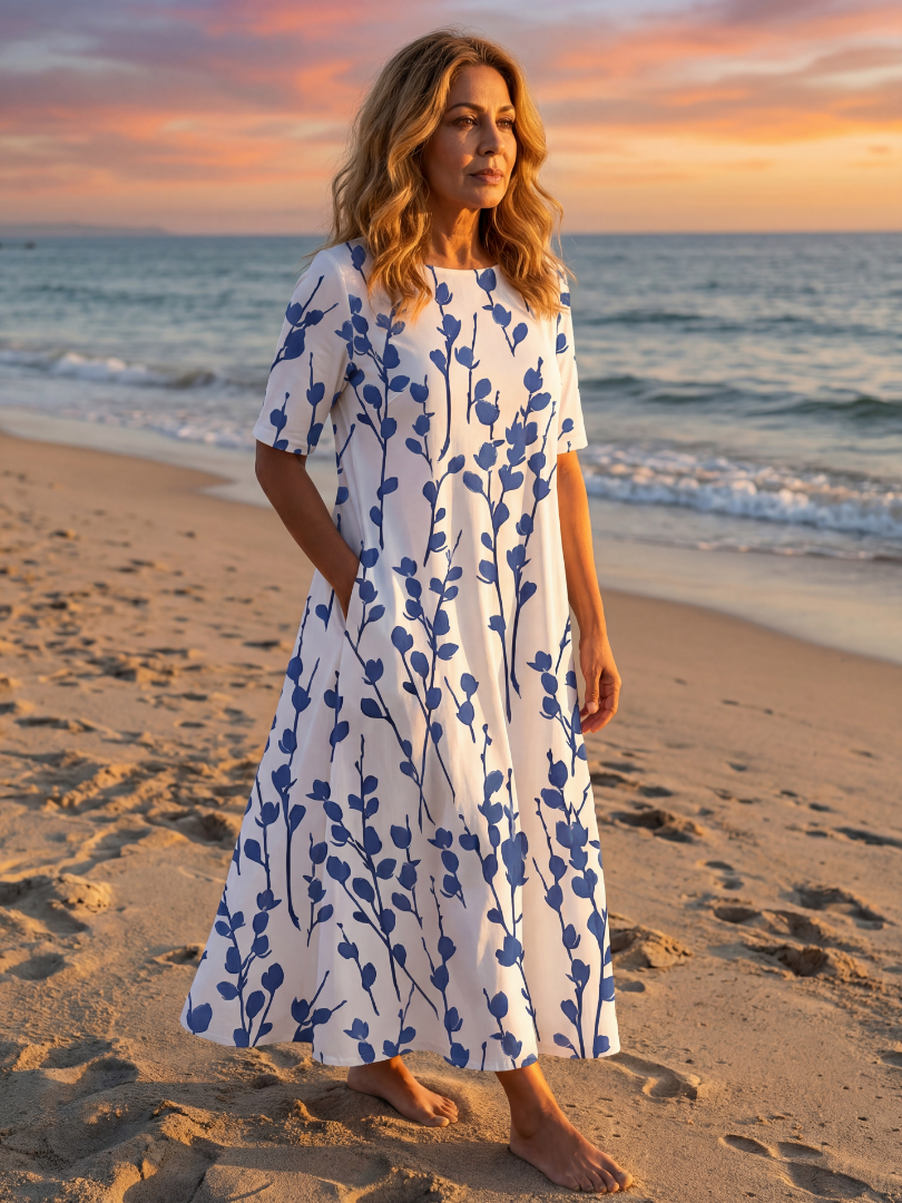 Miles - Vestido Midi Floral Informal