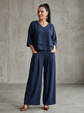 River™ | Conjunto top de capas y pantalón ancho