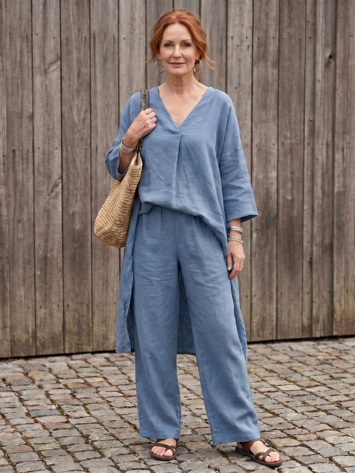 Onyx™ | Conjunto túnica suelta y pantalón ancho