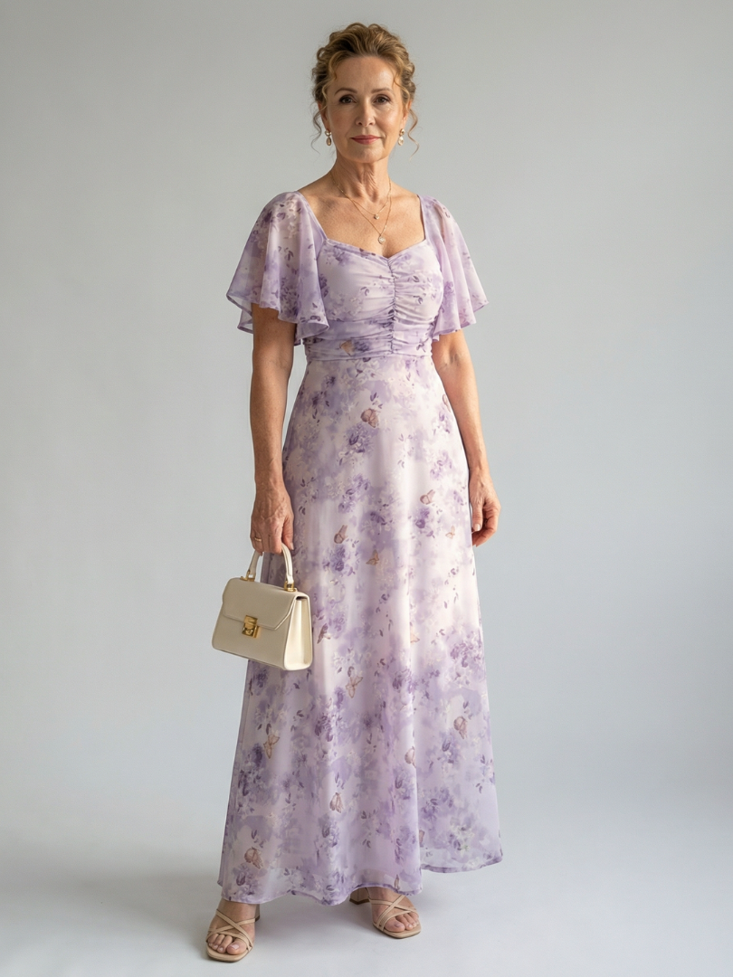 Vaelis | Vestido Midi con Mangas de Volante