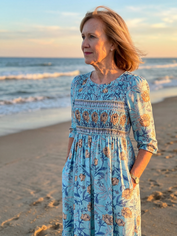 Halia - Vestido Midi Floral Casual