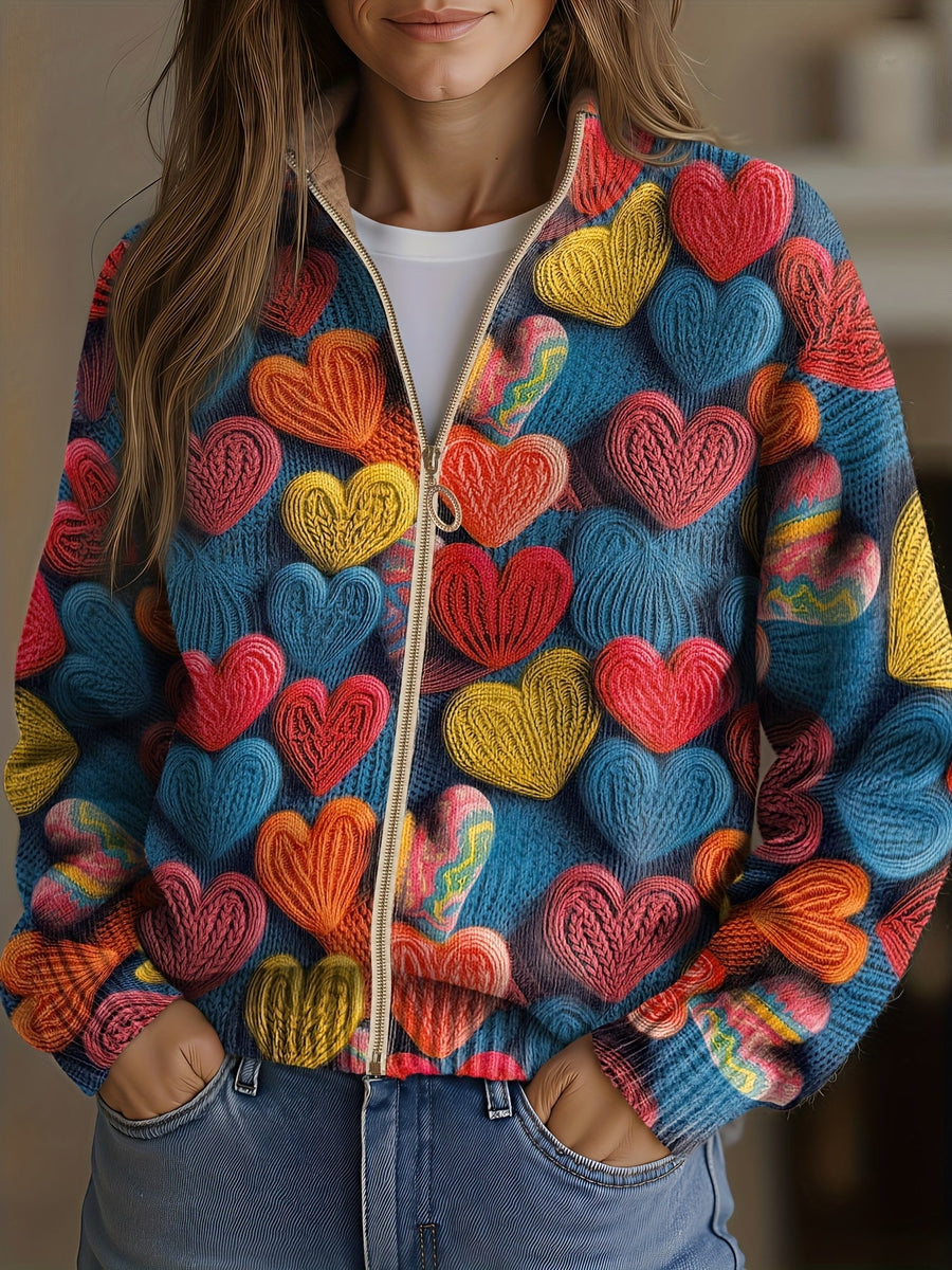 Valentine™ | Patrón Texturizado de Puntos con Corazones Multicolores