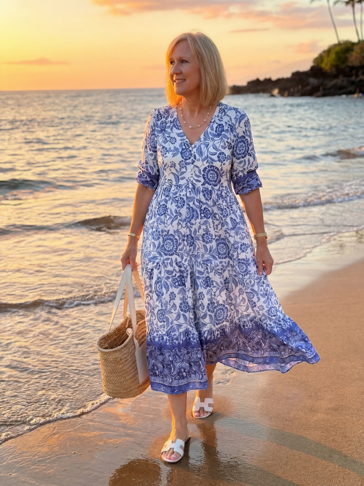 Nalani - Vestido Midi Floral Suave