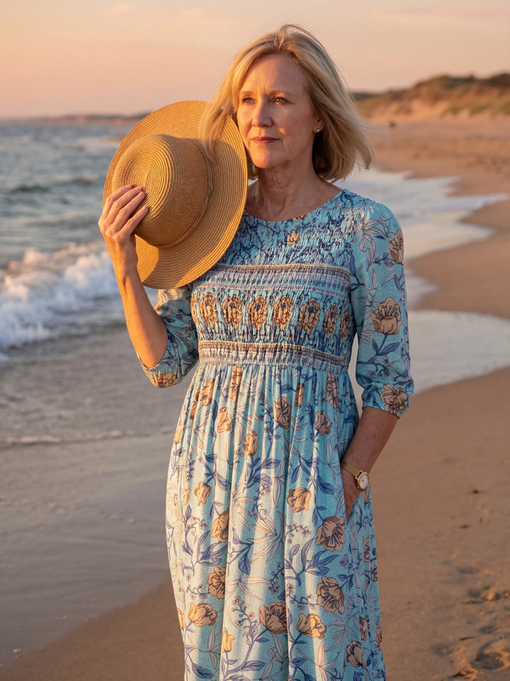 Halia - Vestido Midi Floral Casual
