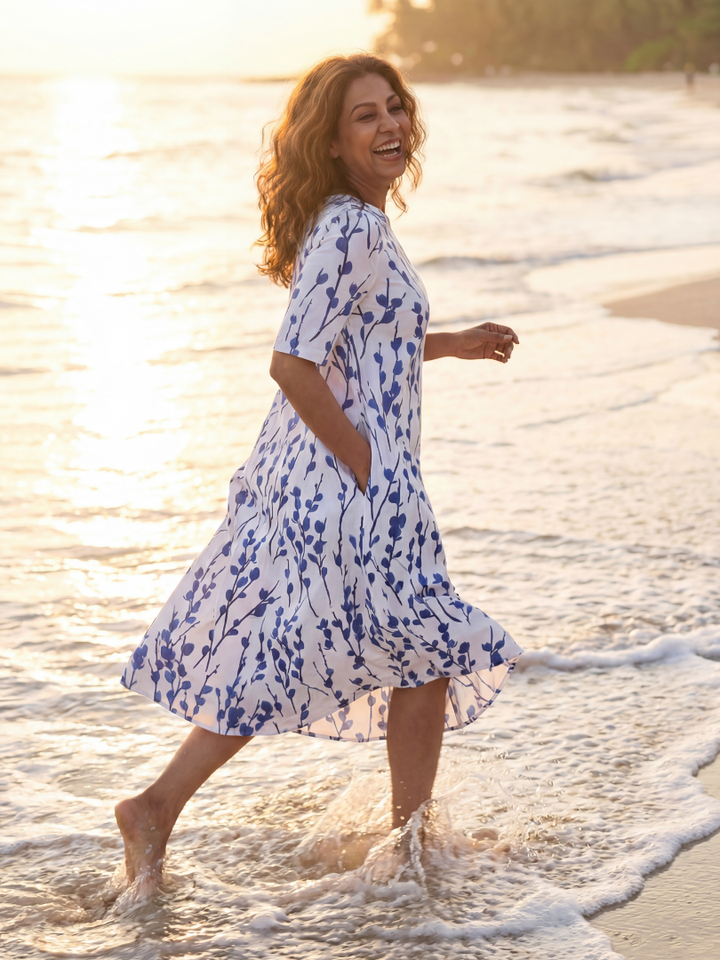 Miles - Vestido Midi Floral Informal