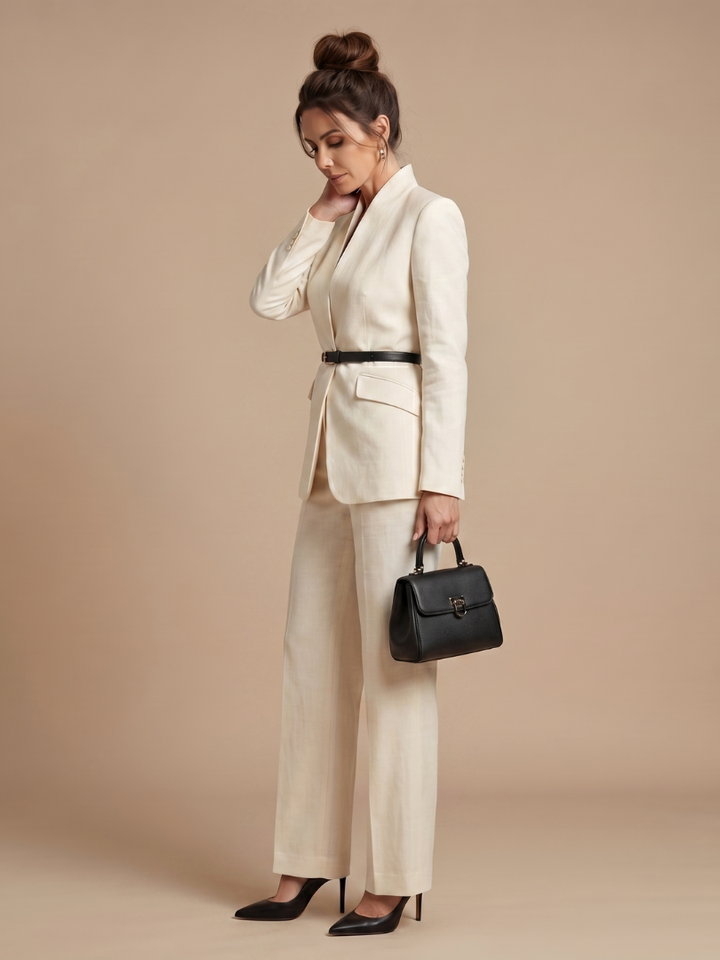 Delta™ | Traje entallado con cuello alto estructurado