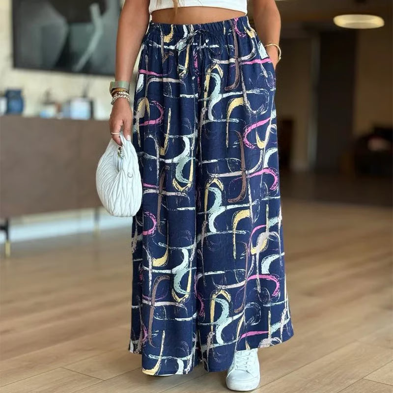 Zoe - Pantalones anchos con cintura alta