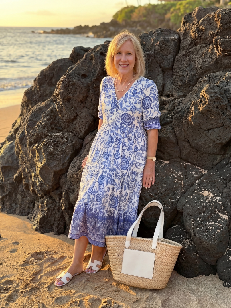 Nalani - Vestido Midi Floral Suave