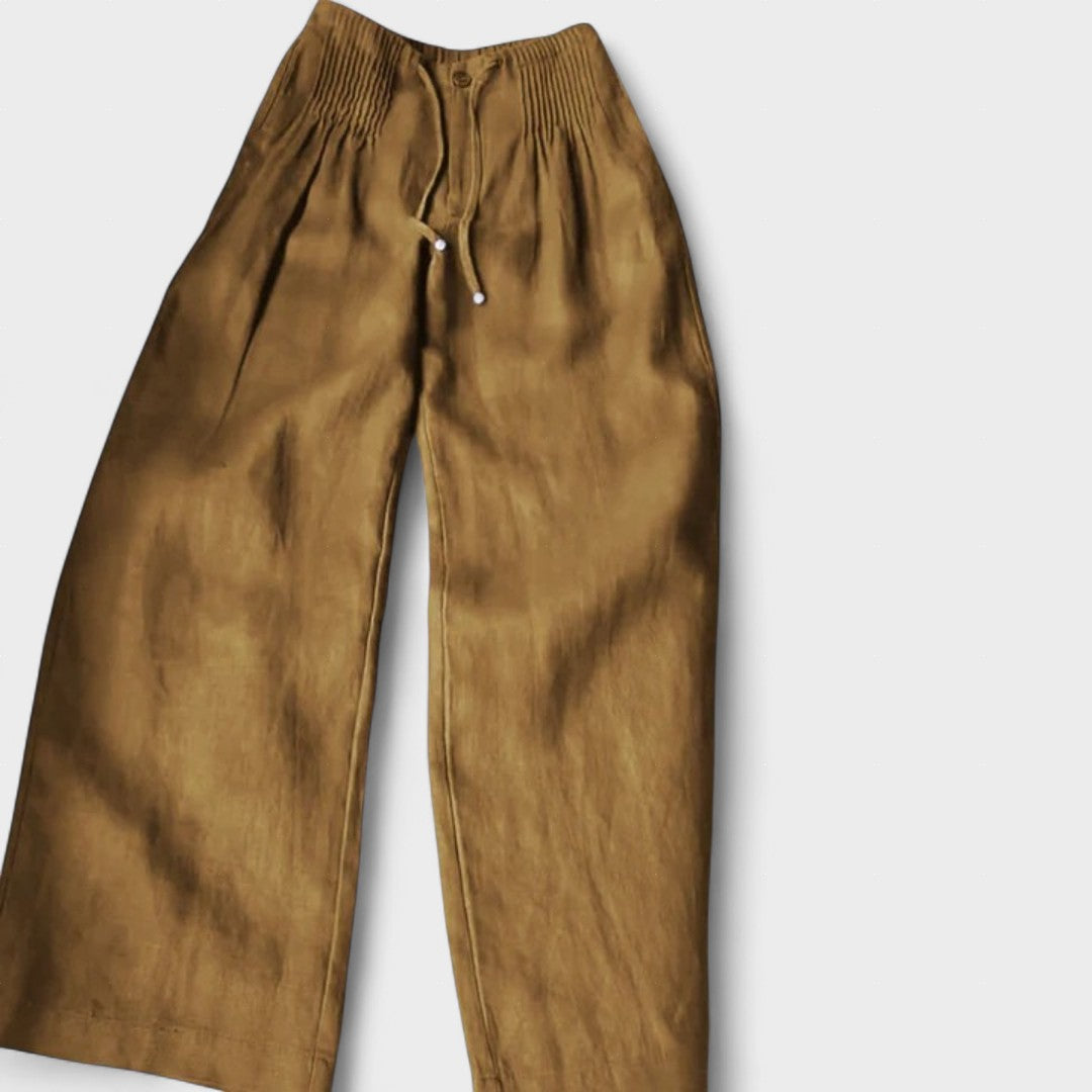 Ángeles™ | Pantalón amplio de algodón y lino