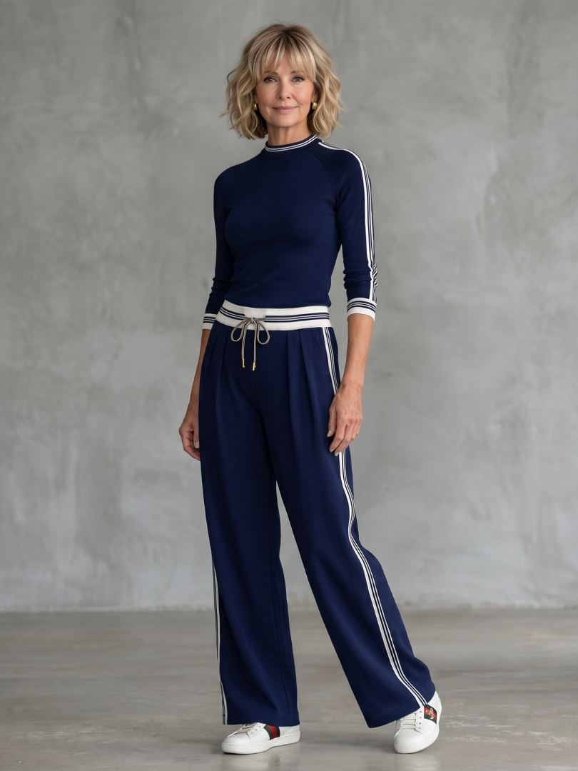 Eirlys™ | Conjunto top ajustado y pantalón ancho