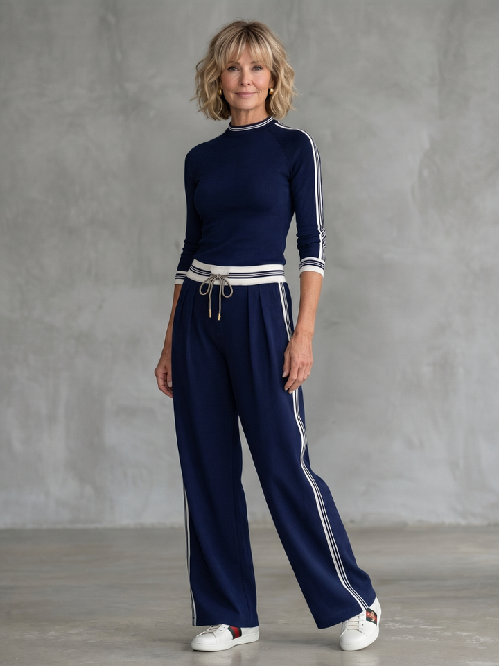 Eirlys™ | Conjunto top ajustado y pantalón ancho