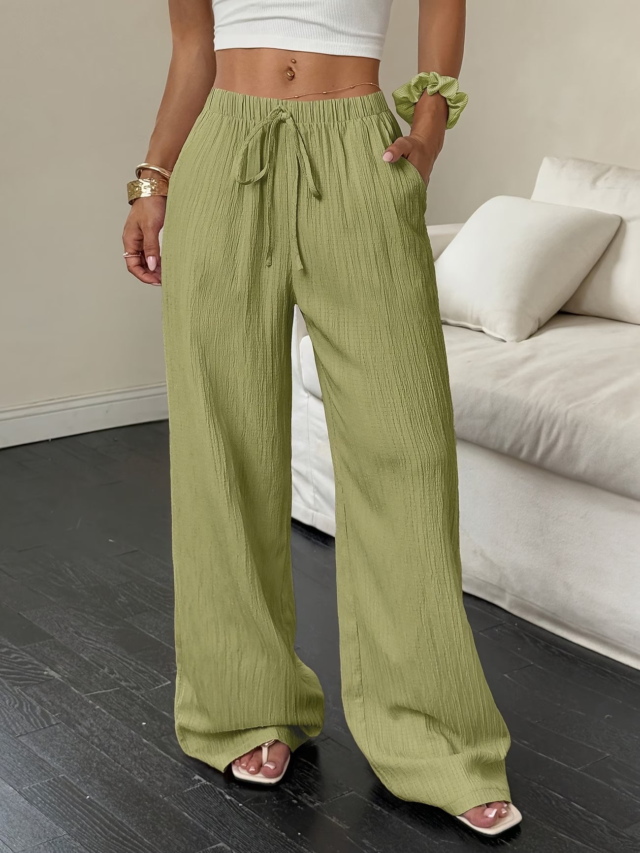 Valeria™ | Pantalón Fluido de Pierna Ancha
