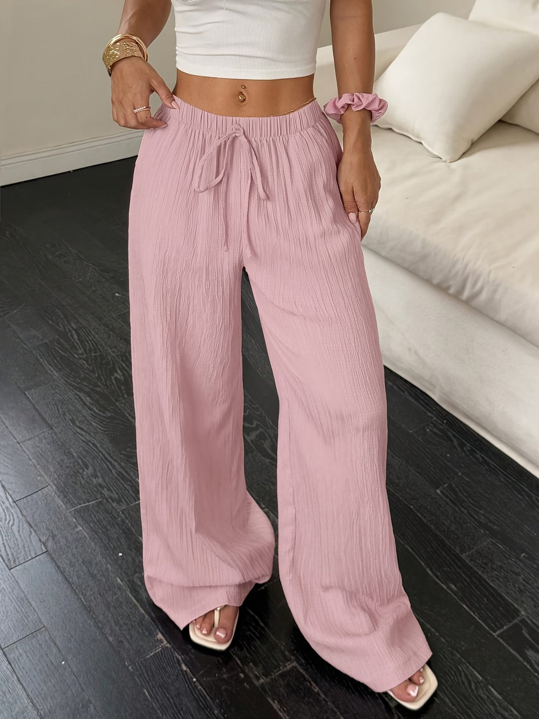 Valeria™ | Pantalón Fluido de Pierna Ancha