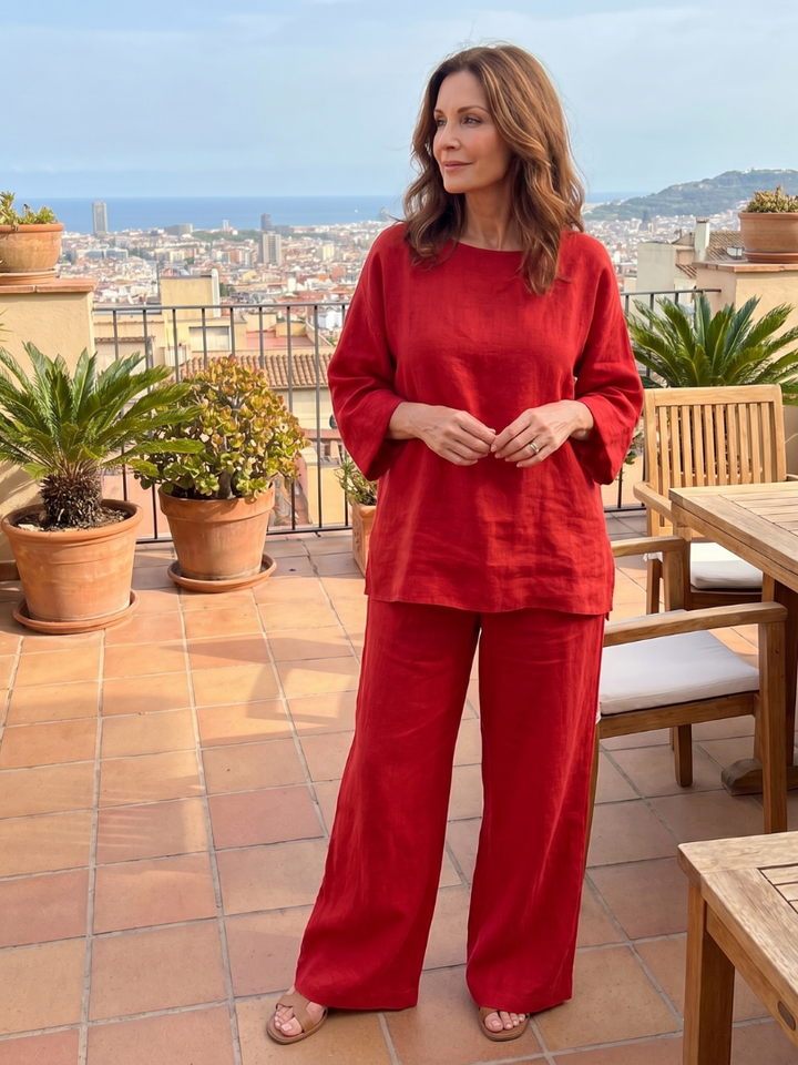 Prue™ | Conjunto túnica oversize y pantalón ancho