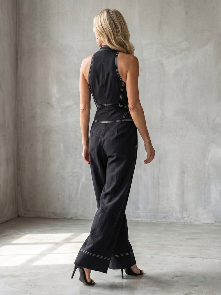Dara™ | Mono con cremallera y costuras en contraste