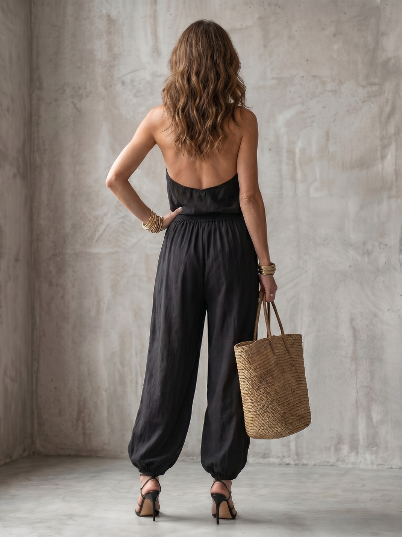 Yvaine™ | Conjunto top drapeado y pantalón ancho