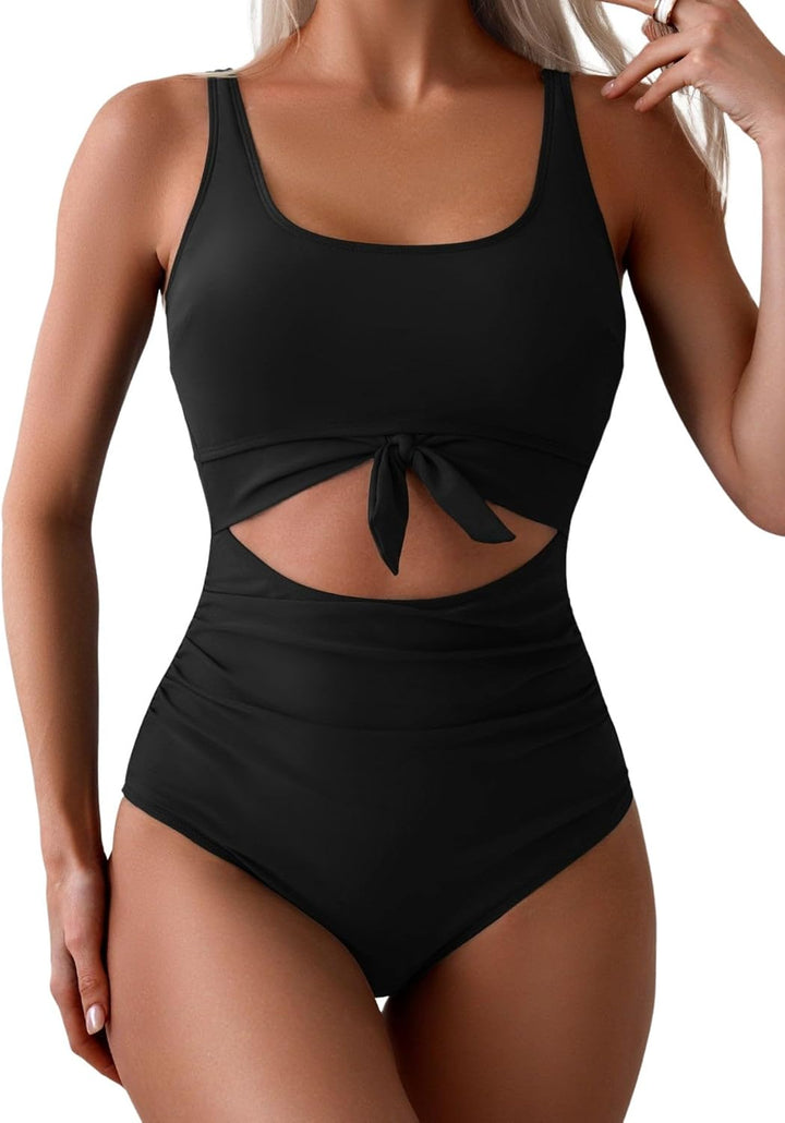 Traje de Baño de Una Pieza con Cintura Ajustable