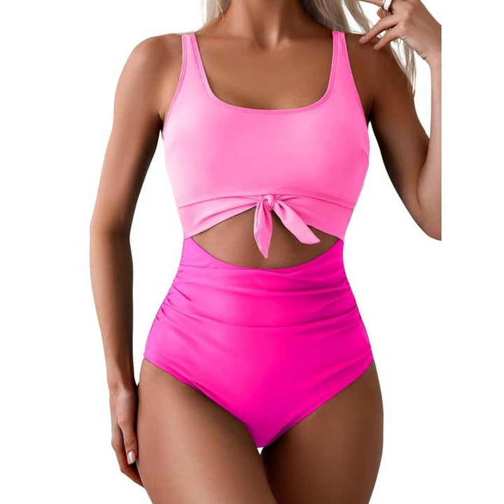 Traje de Baño de Una Pieza con Cintura Ajustable