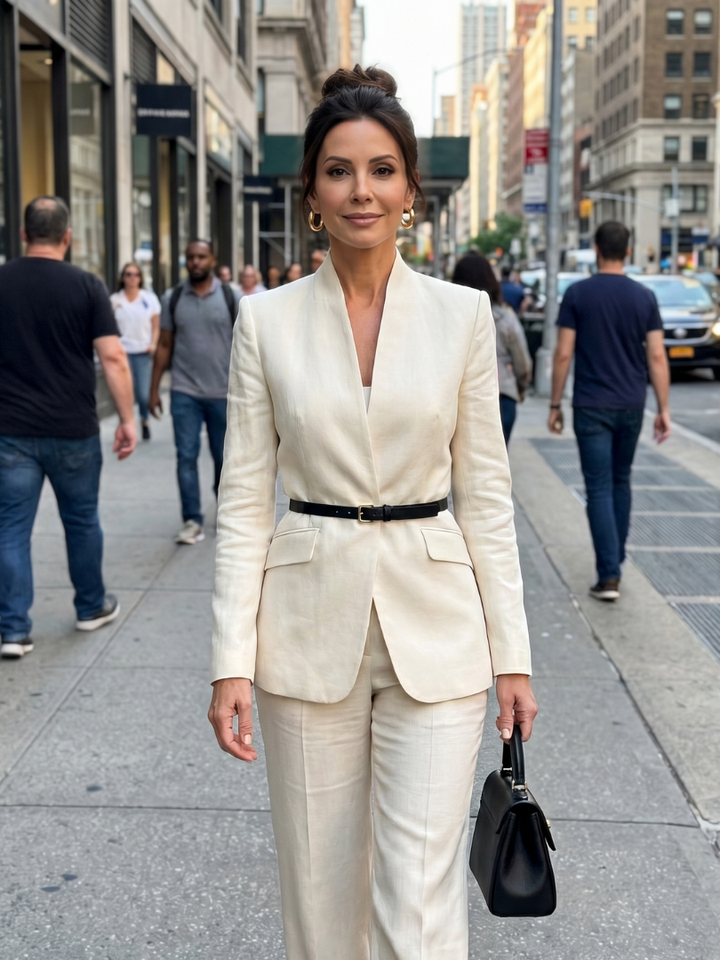 Delta™ | Traje entallado con cuello alto estructurado