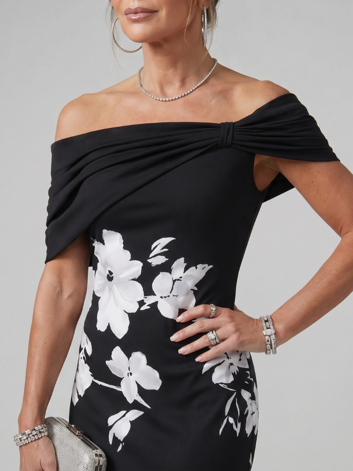 Cosma™ | Vestido Midi con Escote Asimétrico