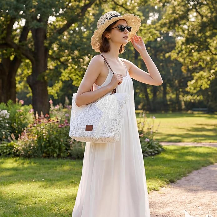 Peicees | Bolso de Hombro con Cinta de Encaje