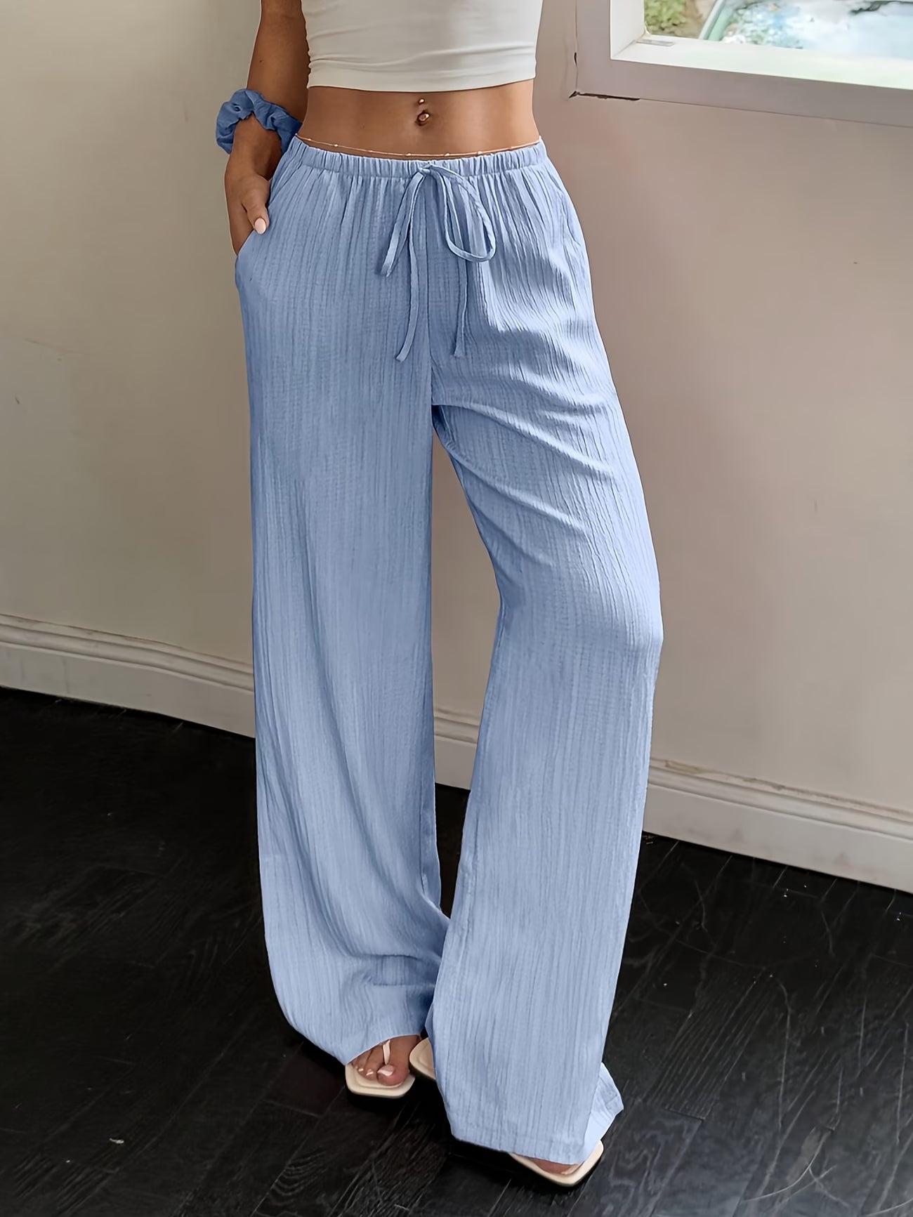 Valeria™ | Pantalón Fluido de Pierna Ancha