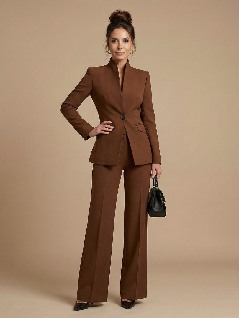 Delta™ | Traje entallado con cuello alto estructurado