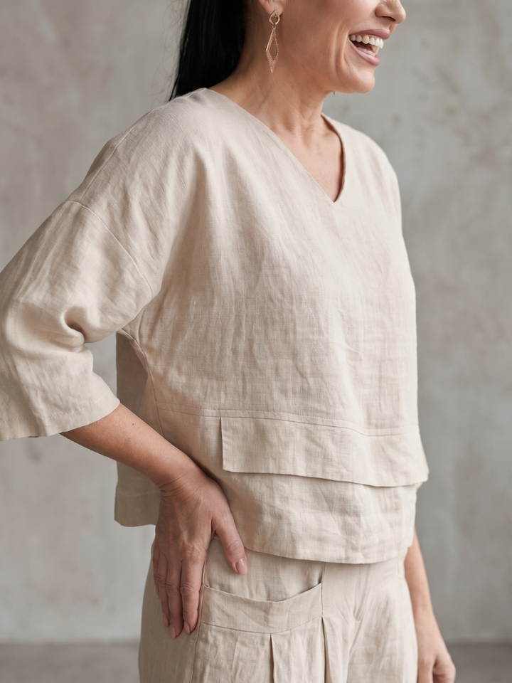 River™ | Conjunto top de capas y pantalón ancho
