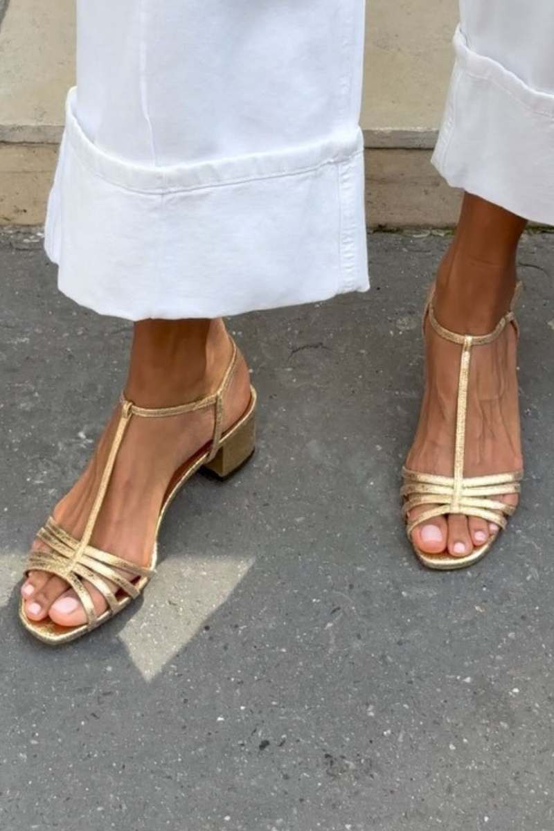 Allegra | Sandali Dorati Eleganti per il Giorno