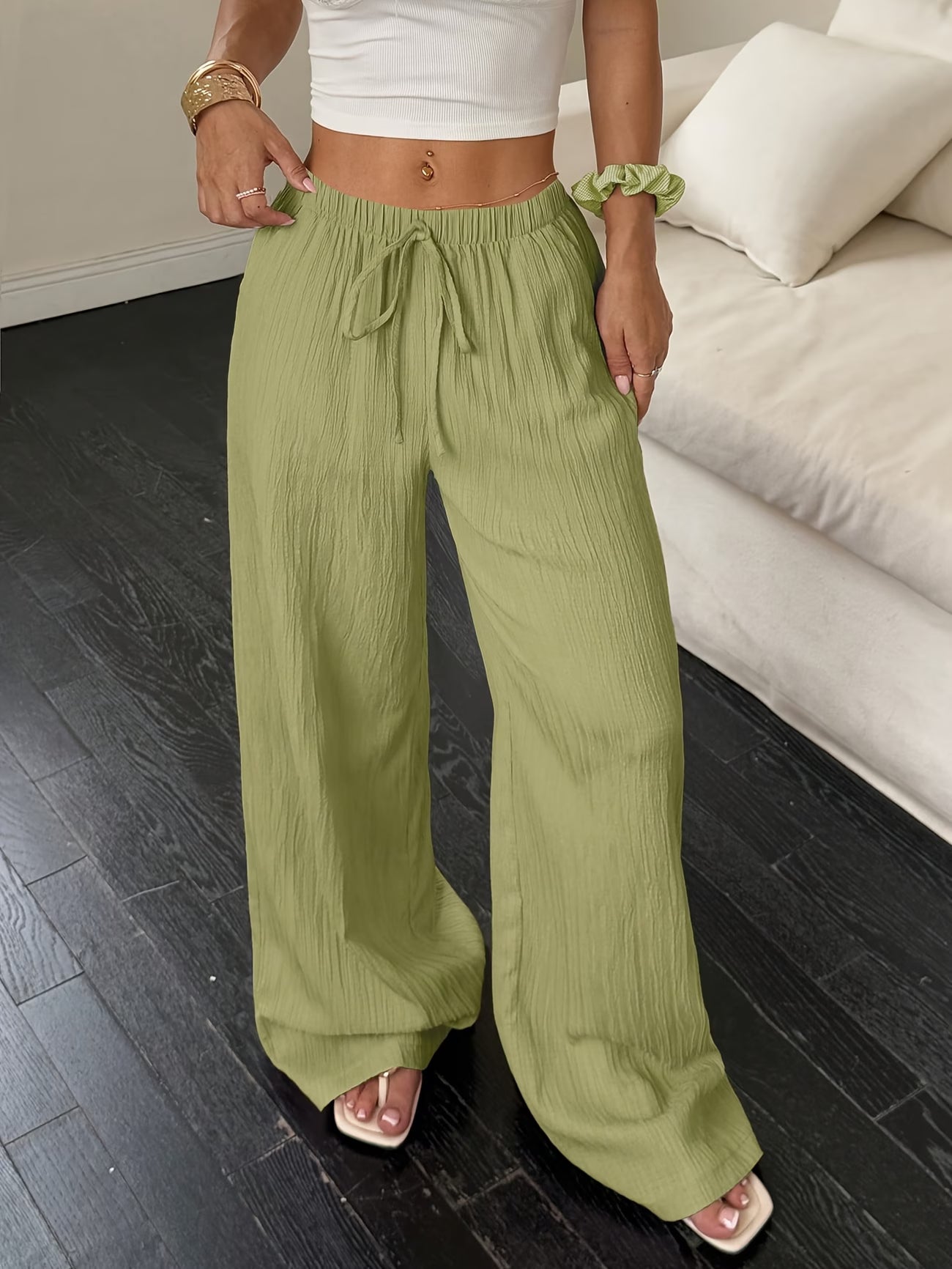 Valeria™ | Pantalón Fluido de Pierna Ancha