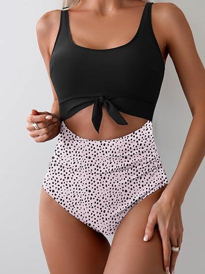 Traje de Baño de Una Pieza con Cintura Ajustable