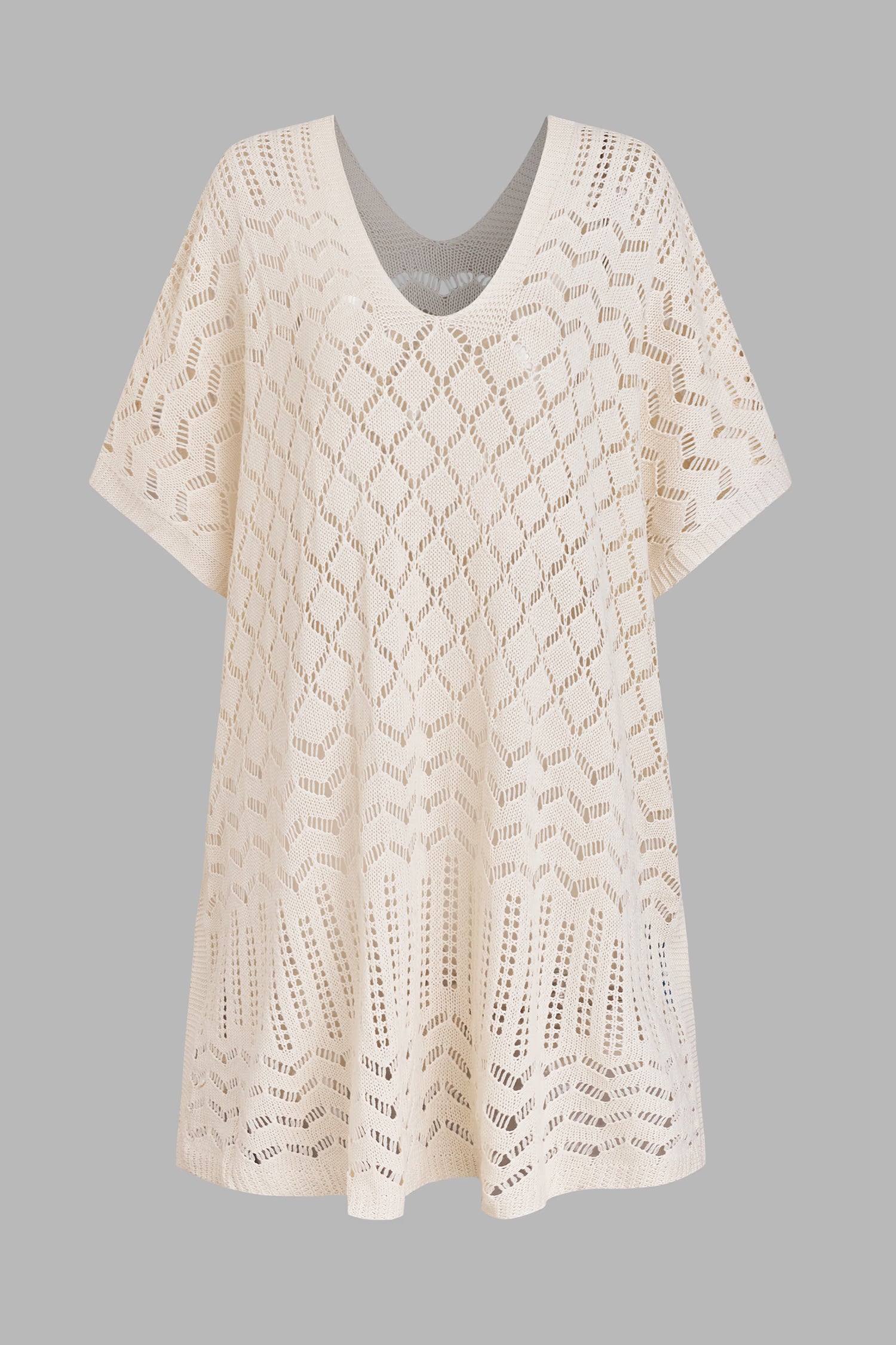 Vestido Cover-Up Mini Beige Ligero