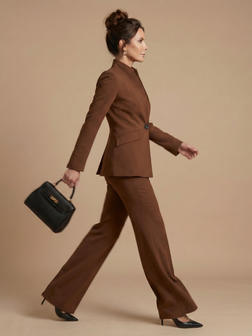 Delta™ | Traje entallado con cuello alto estructurado