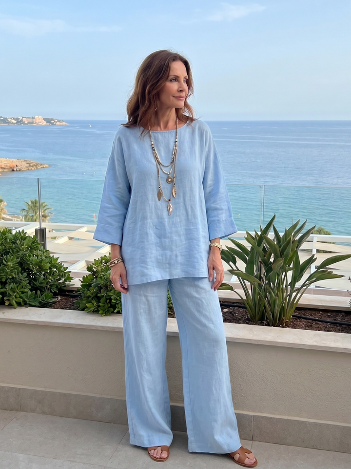 Prue™ | Conjunto túnica oversize y pantalón ancho