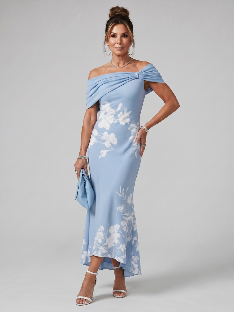 Cosma™ | Vestido Midi con Escote Asimétrico