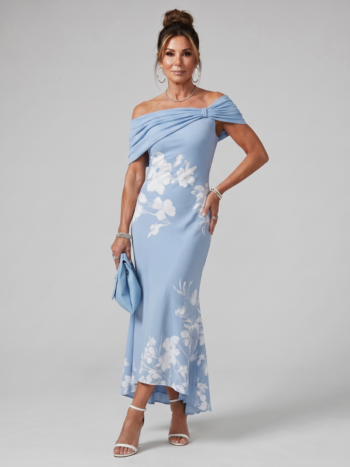 Cosma™ | Vestido Midi con Escote Asimétrico