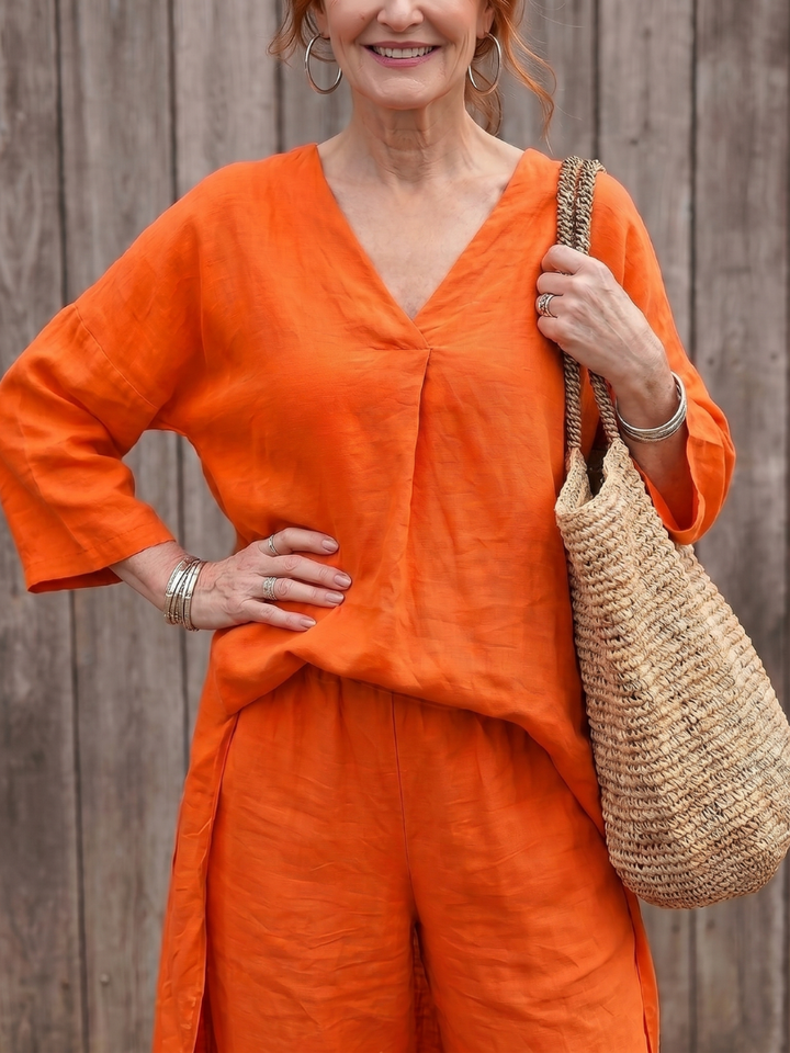 Onyx™ | Conjunto túnica suelta y pantalón ancho
