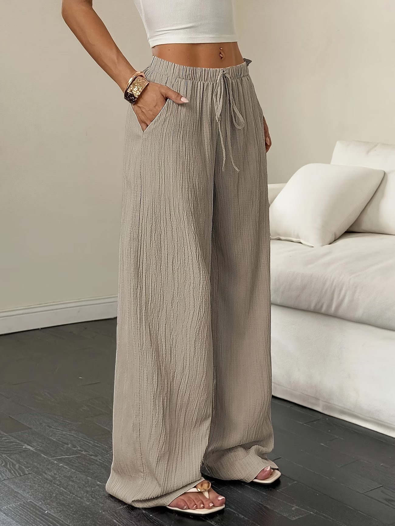 Valeria™ | Pantalón Fluido de Pierna Ancha