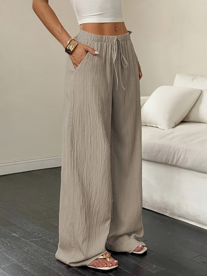 Valeria™ | Pantalón Fluido de Pierna Ancha