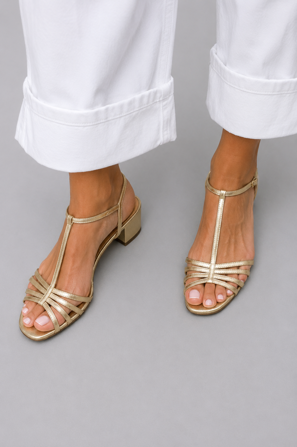 Allegra | Sandali Dorati Eleganti per il Giorno
